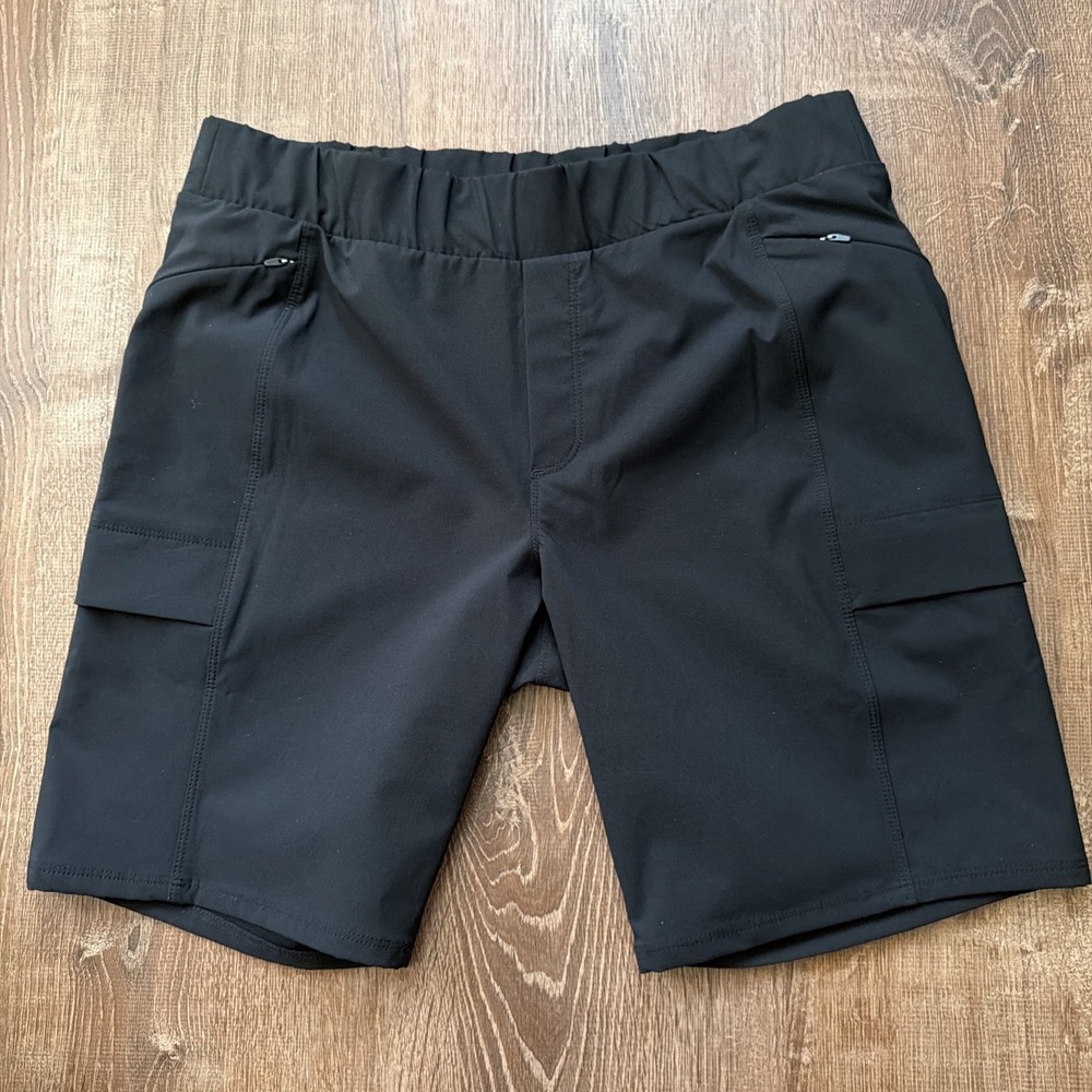 Eddie Bauer Shorts Womens 10 Black Microfiber 8 In Inseam Hiking Stretch Pockets